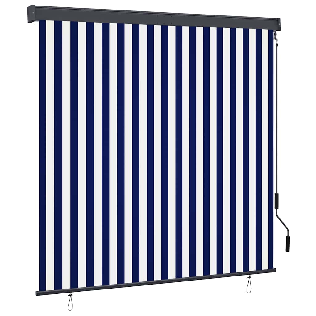 Vanjska roleta 160 x 250 cm plavo-bijela