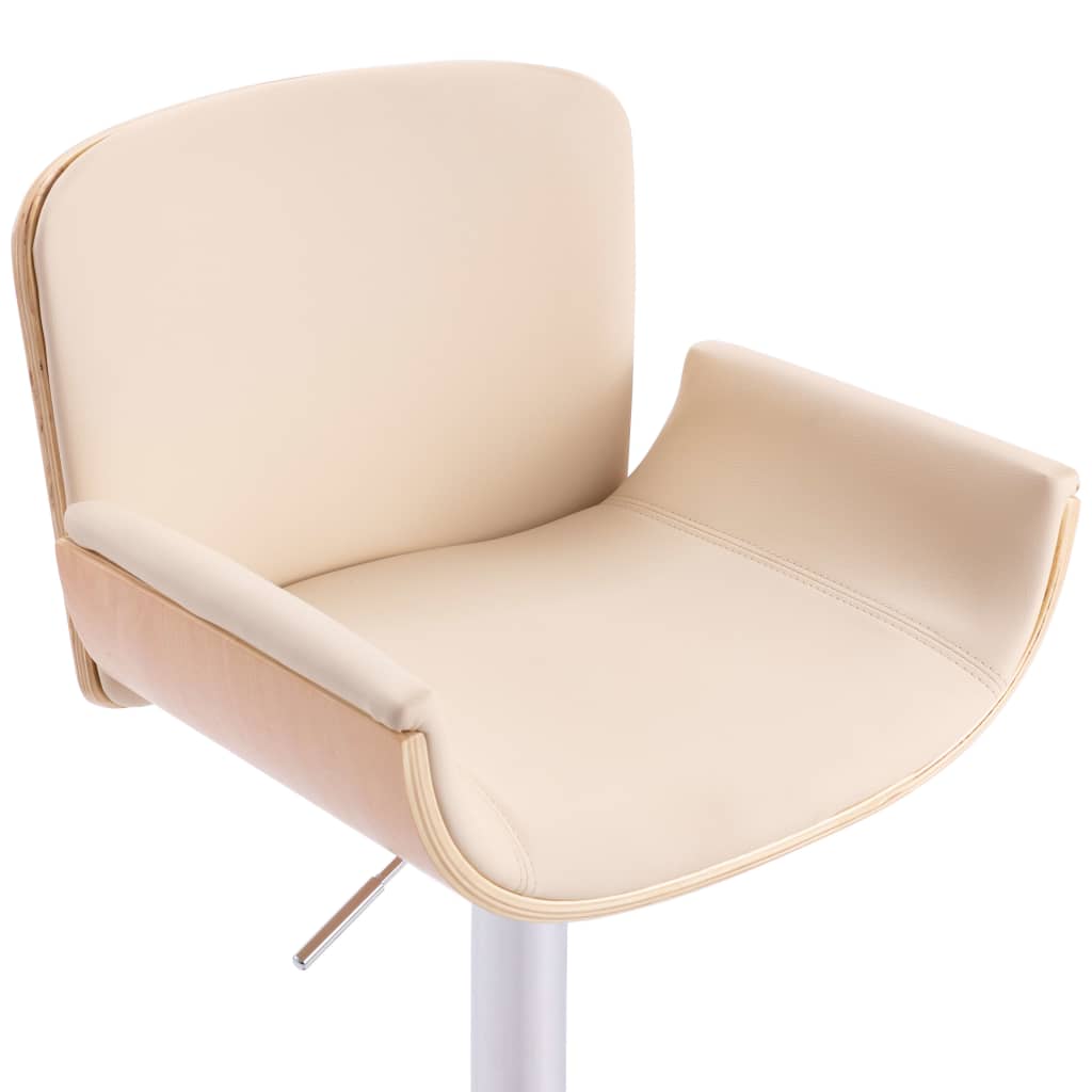 Barski stolac od umjetne kože krem