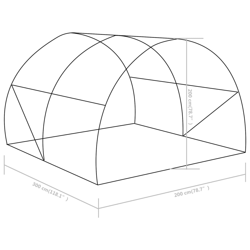Plastenik 6 m² 3 x 2 x 2 m