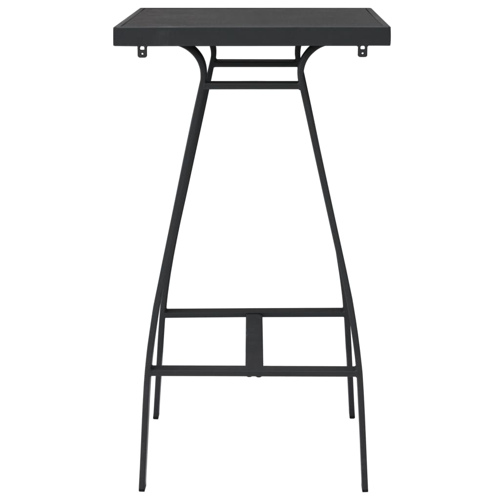 Vrtni barski stol crni 60 x 60 x 110 cm od kaljenog stakla