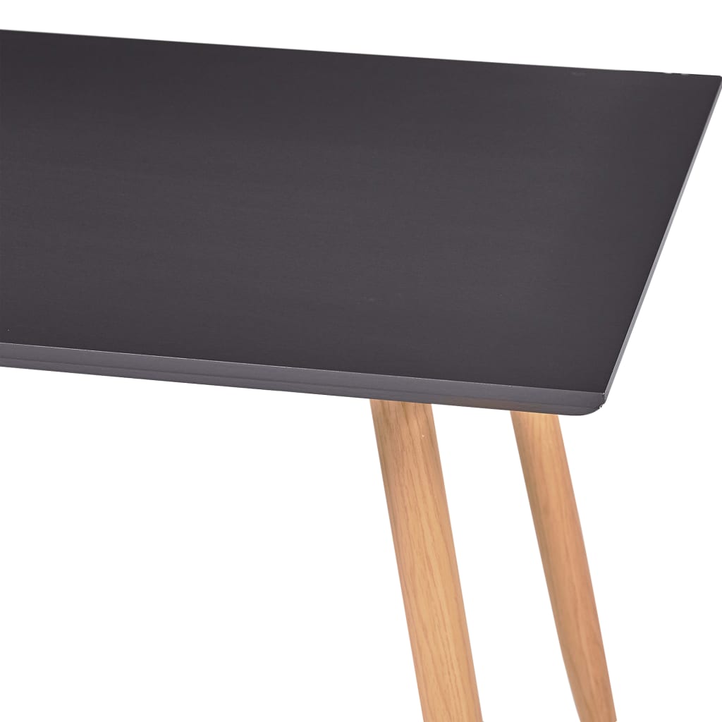 Blagovaonski stol sivi i boja hrasta 120 x 60 x 74 cm MDF