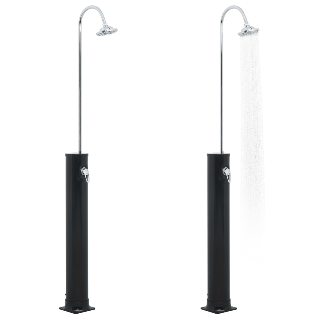 Solarni tuš crni 214 cm 20 L