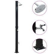 Solarni tuš crni 220 cm 20 L