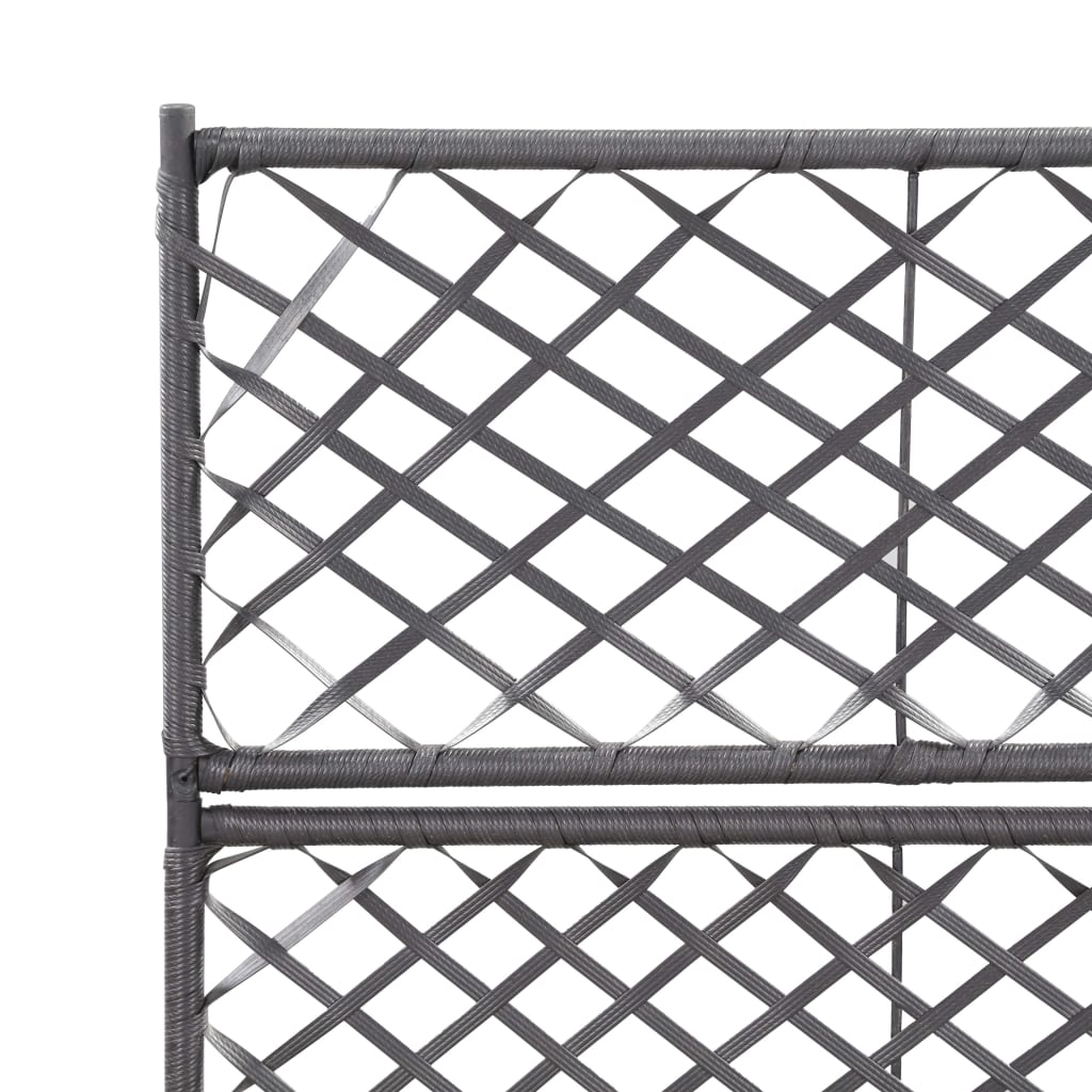 Sadilica s rešetkom i 2 posude 58x30x107 cm od poliratana crna