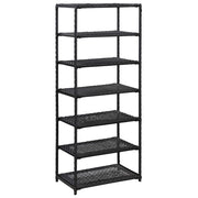 Stalak za cipele crni 50 x 30 x 120 cm od poliratana