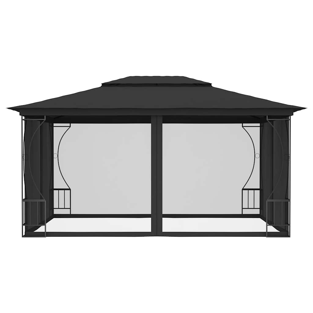 Sjenica s mrežama 300 x 400 x 265 cm antracit