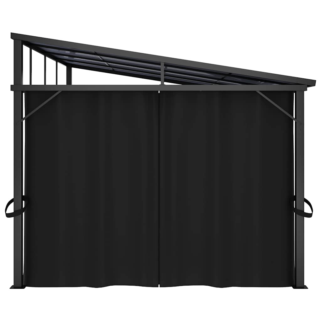 Sjenica sa zastorom 405 x 294 x 244 cm antracit
