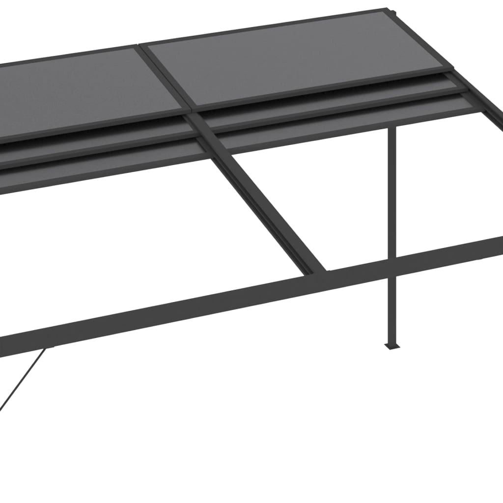 Sjenica s krovom antracit 4 x 3 x 2,5 m od aluminija i čelika