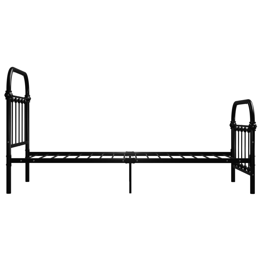 Okvir za krevet crni metalni 90 x 200 cm