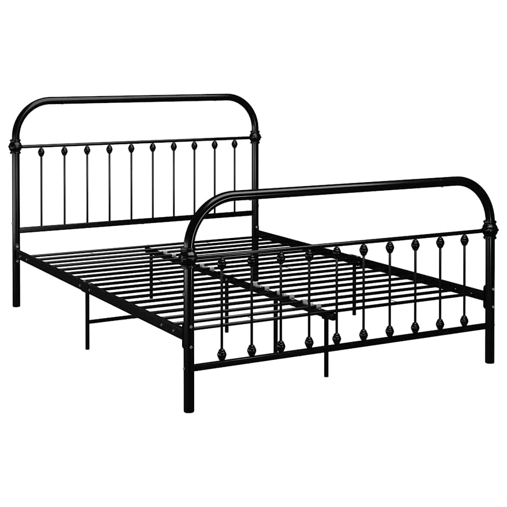 Okvir za krevet crni metalni 140 x 200 cm