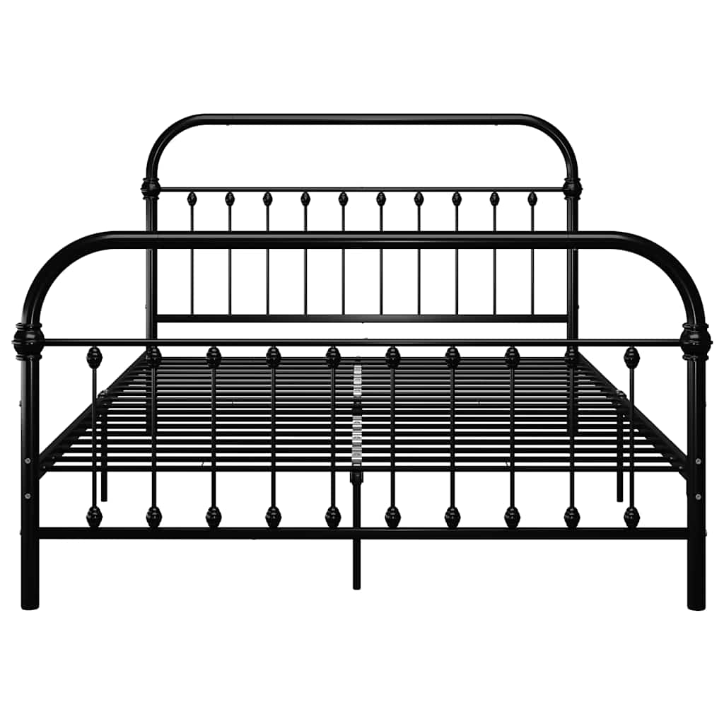 Okvir za krevet crni metalni 160 x 200 cm