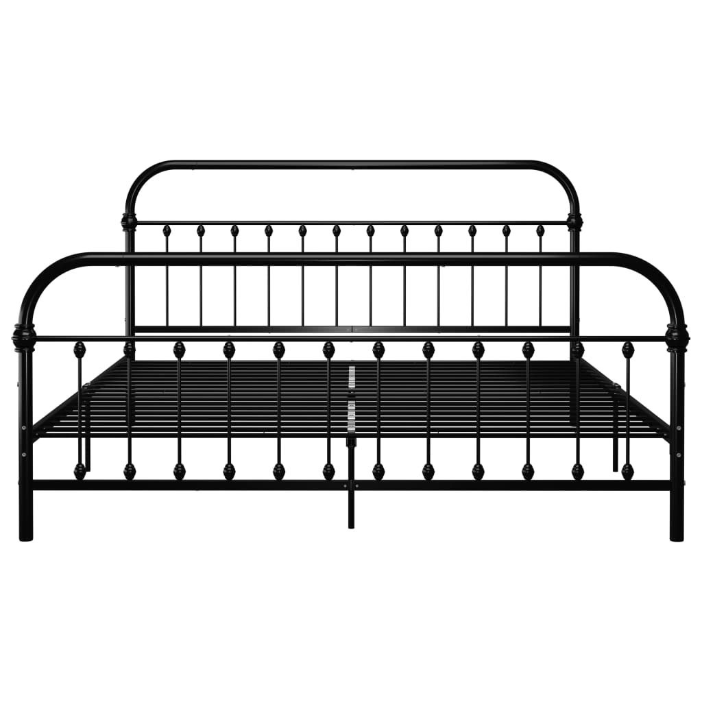 Okvir za krevet crni metalni 180 x 200 cm