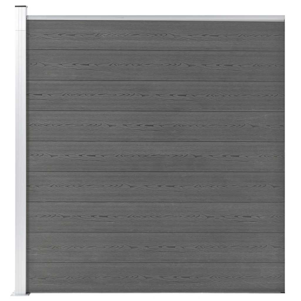 Vrtna ograda WPC 175 x 186 cm siva
