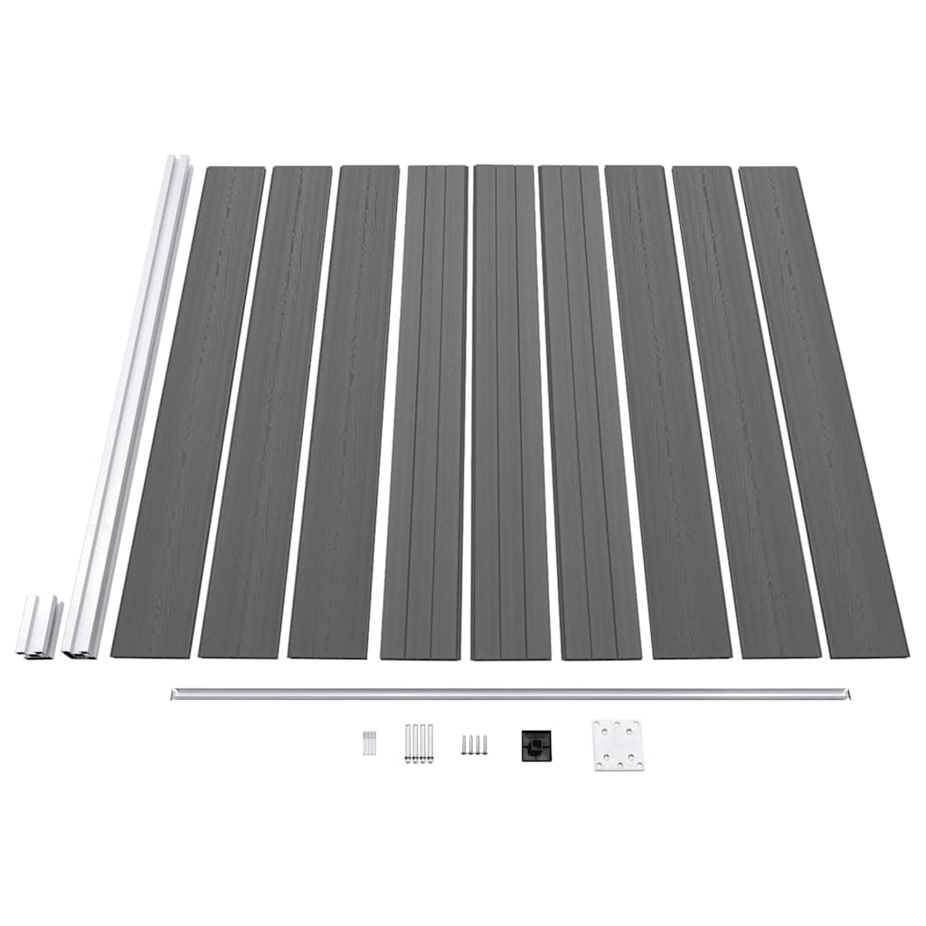Vrtna ograda WPC 175 x 186 cm siva