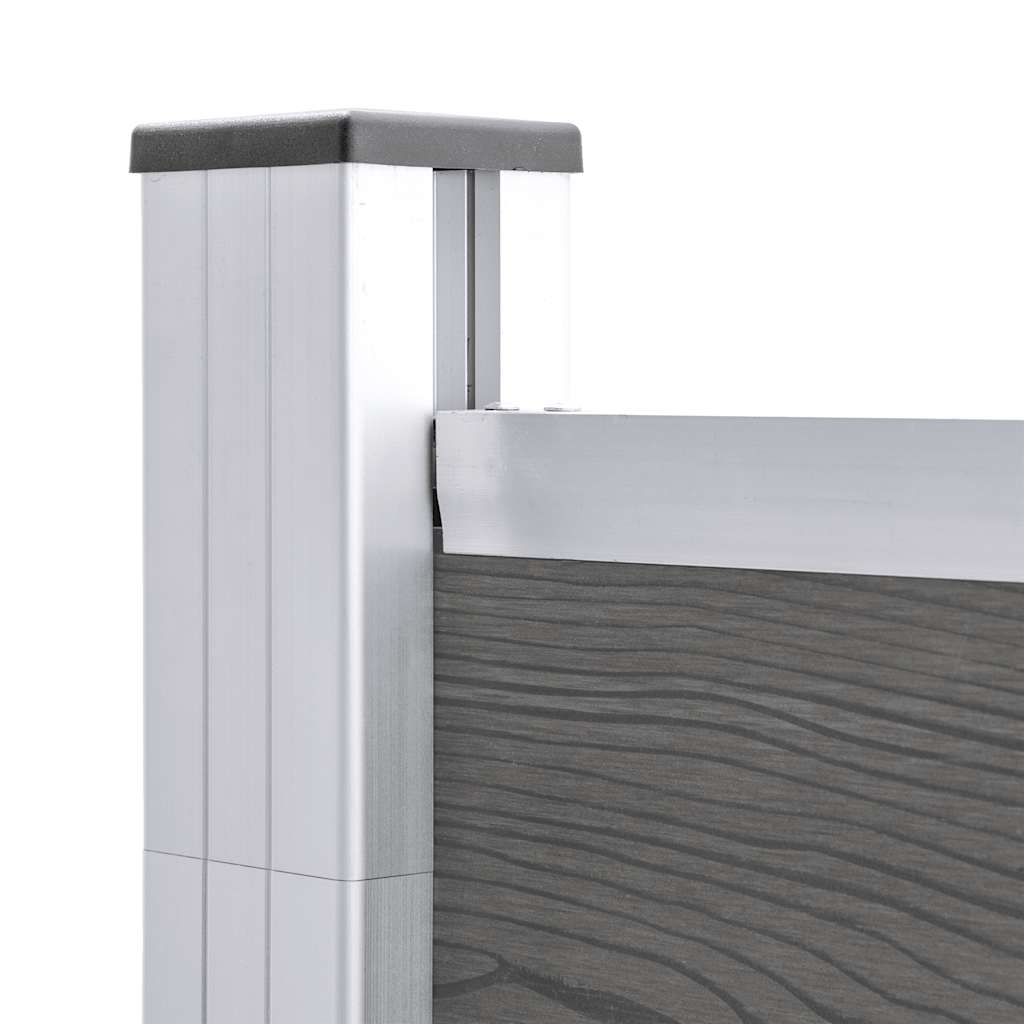 Vrtna ograda WPC 175 x 186 cm siva