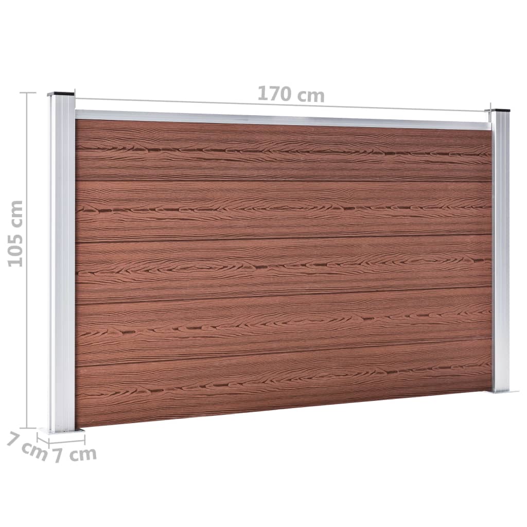 Vrtna ograda WPC 180 x 105 cm smeđa