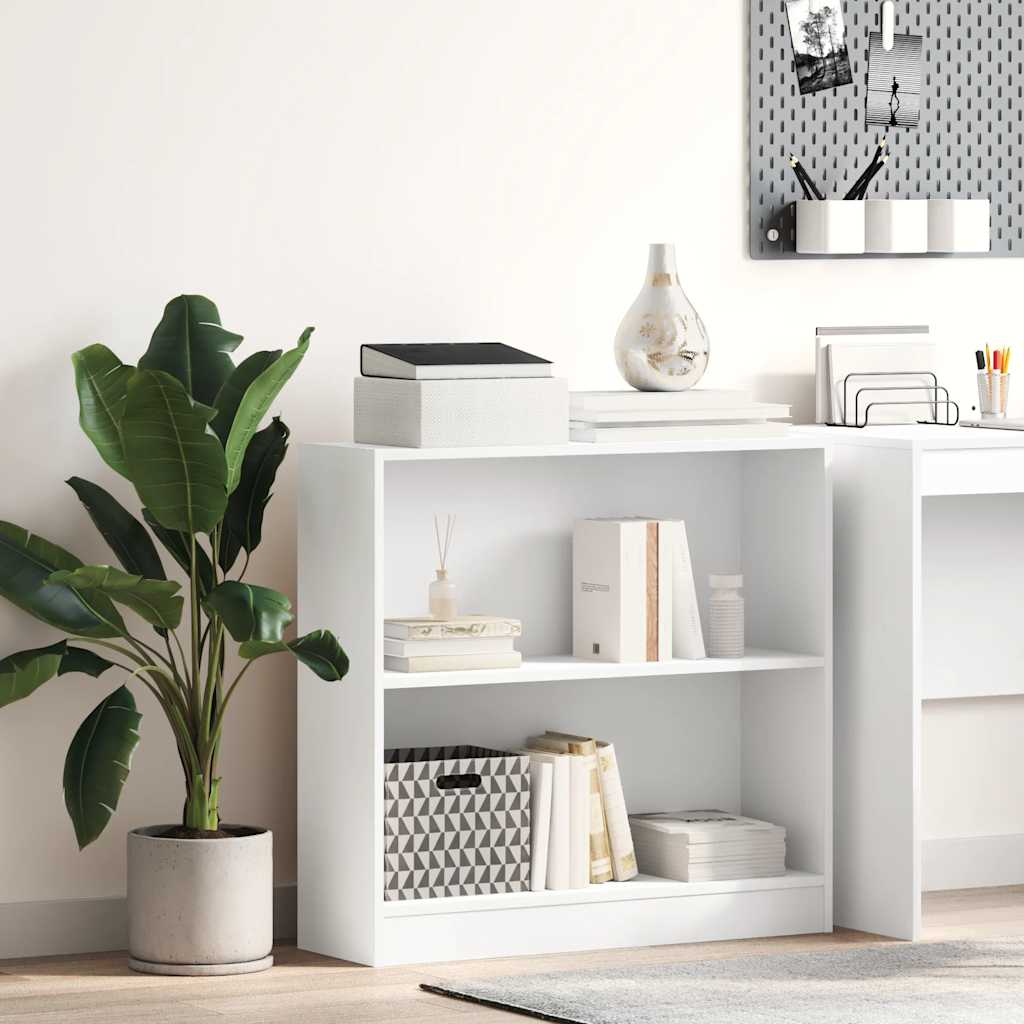 Polica za knjige bijela 80x24x75 cm izrađeno drvo