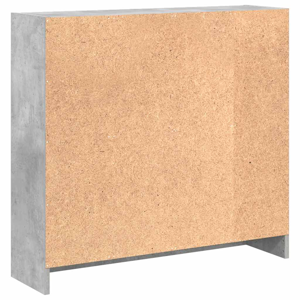 Polica za knjige boja betona 80x24x75 cm konstruirano drvo