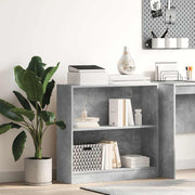 Polica za knjige boja betona 80x24x75 cm konstruirano drvo