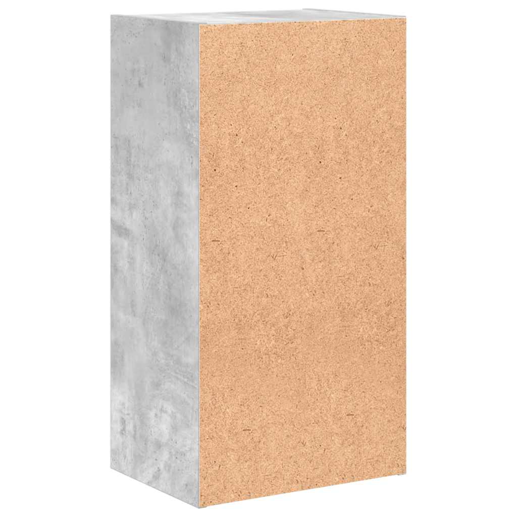 Ormarić za knjige s 2 razine boja betona 40x30x76,5 cm drveni