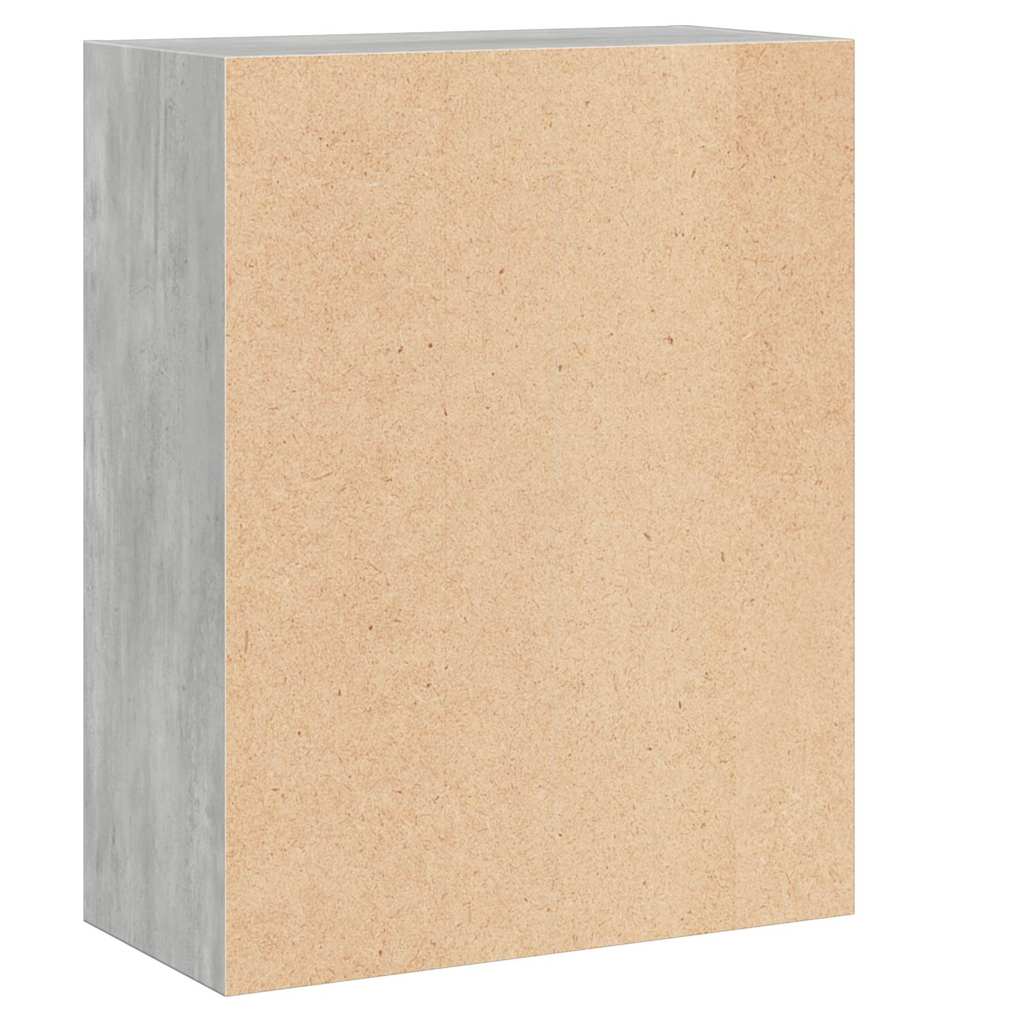 Ormarić za knjige s 2 razine boja betona 60x30x76,5 cm drveni