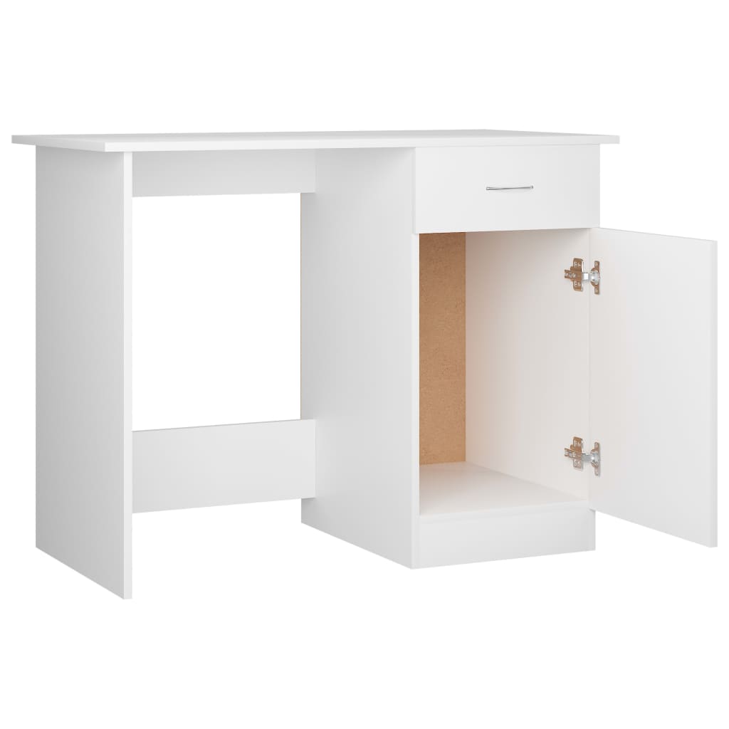 Radni stol bijeli 100 x 50 x 76 cm od konstruiranog drva