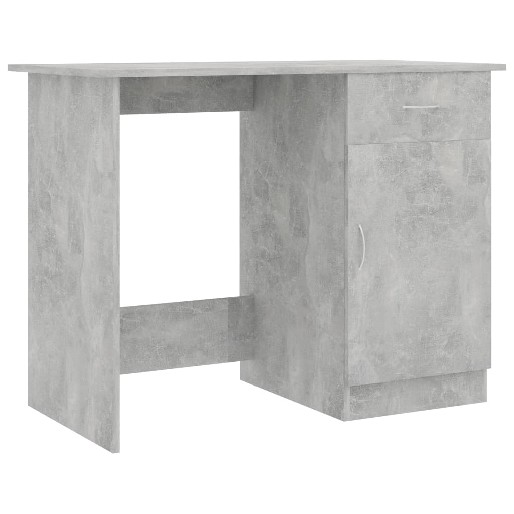 Radni stol siva boja betona 100 x 50 x 76 cm konstruirano drvo