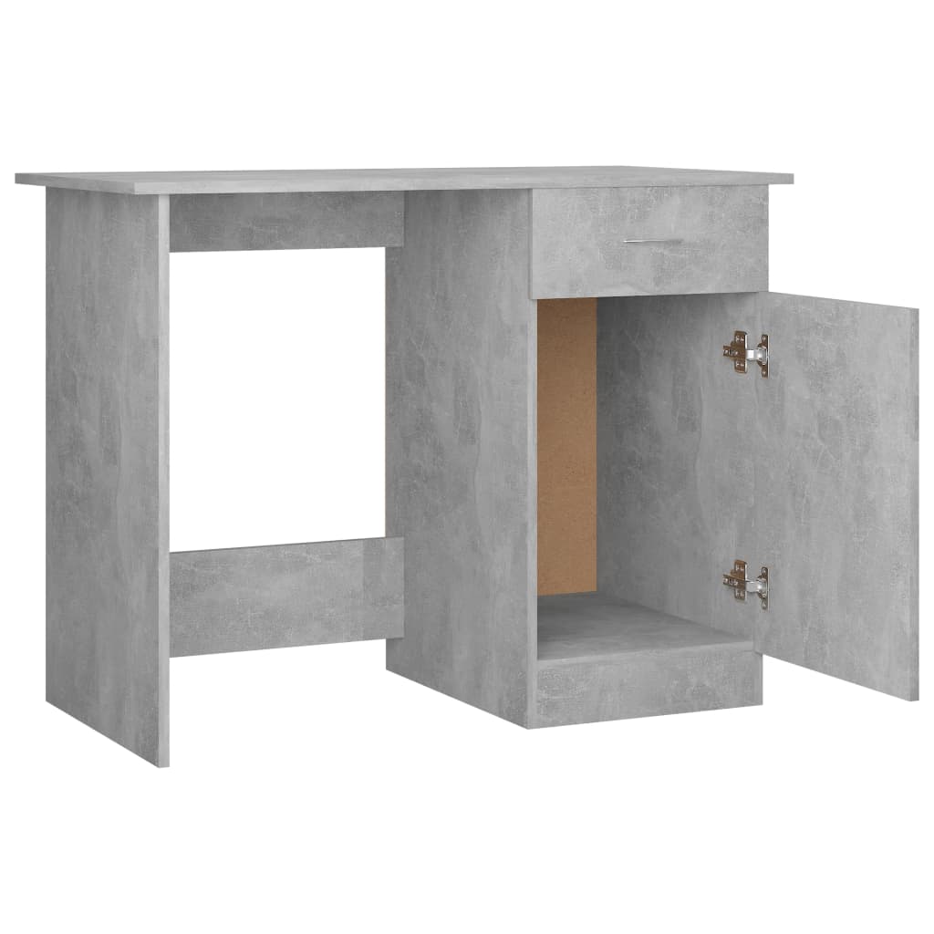 Radni stol siva boja betona 100 x 50 x 76 cm konstruirano drvo
