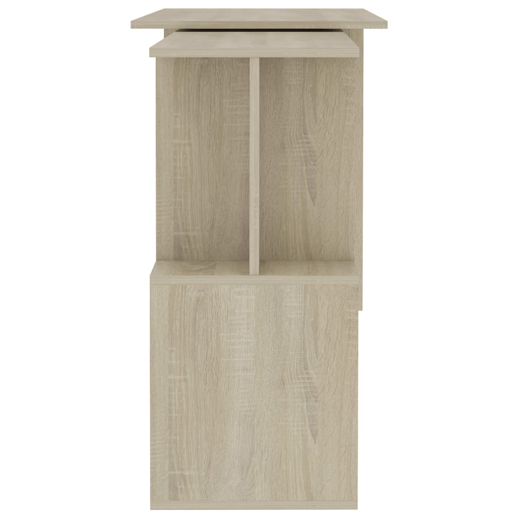 Kutni radni stol boja hrasta 200x50x76 cm od konstruiranog drva