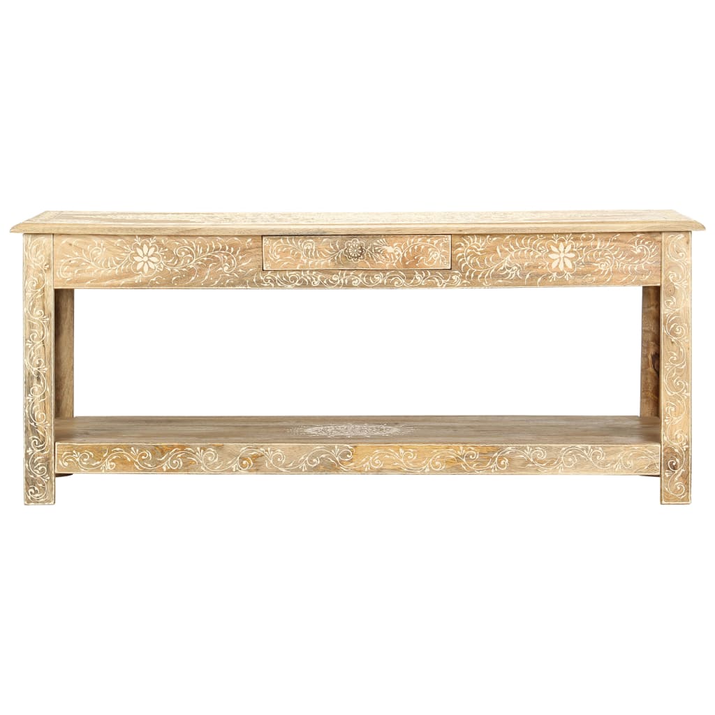 Stolić za kavu ručno oslikani 110x50x45 cm masivno drvo manga
