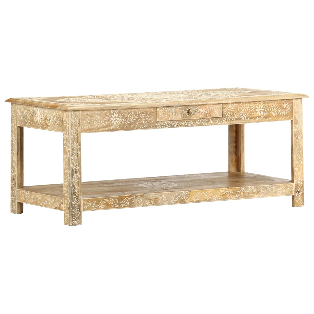 Stolić za kavu ručno oslikani 110x50x45 cm masivno drvo manga