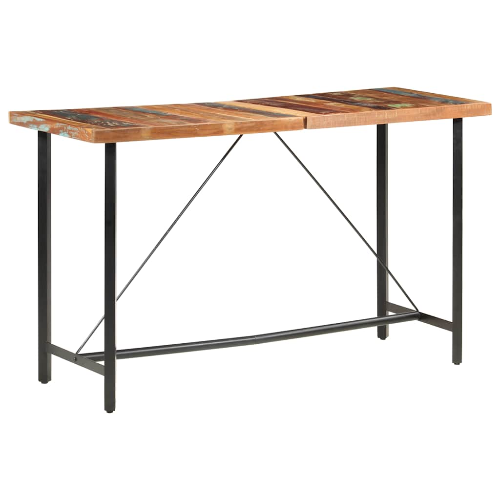 Barski stol 180 x 70 x 107 cm od masivnog obnovljenog drva