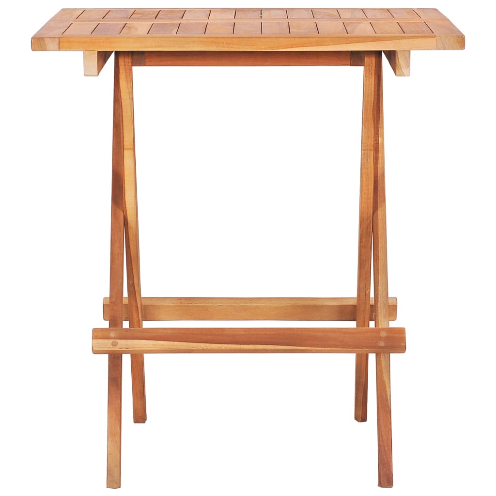 Sklopivi bistro stol 60 x 60 x 65 cm od masivne tikovine