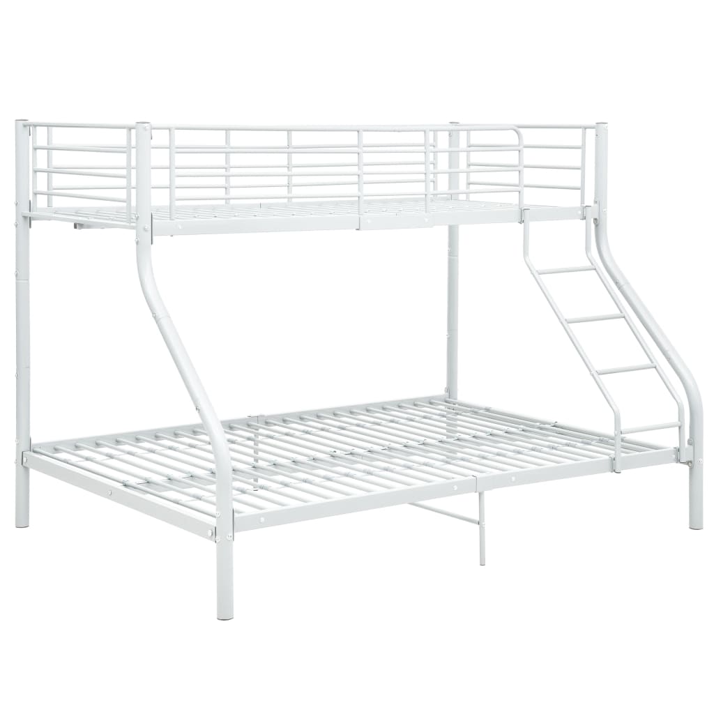 Okvir za krevet na kat bijeli metalni 140 x 200 / 90 x 200 cm
