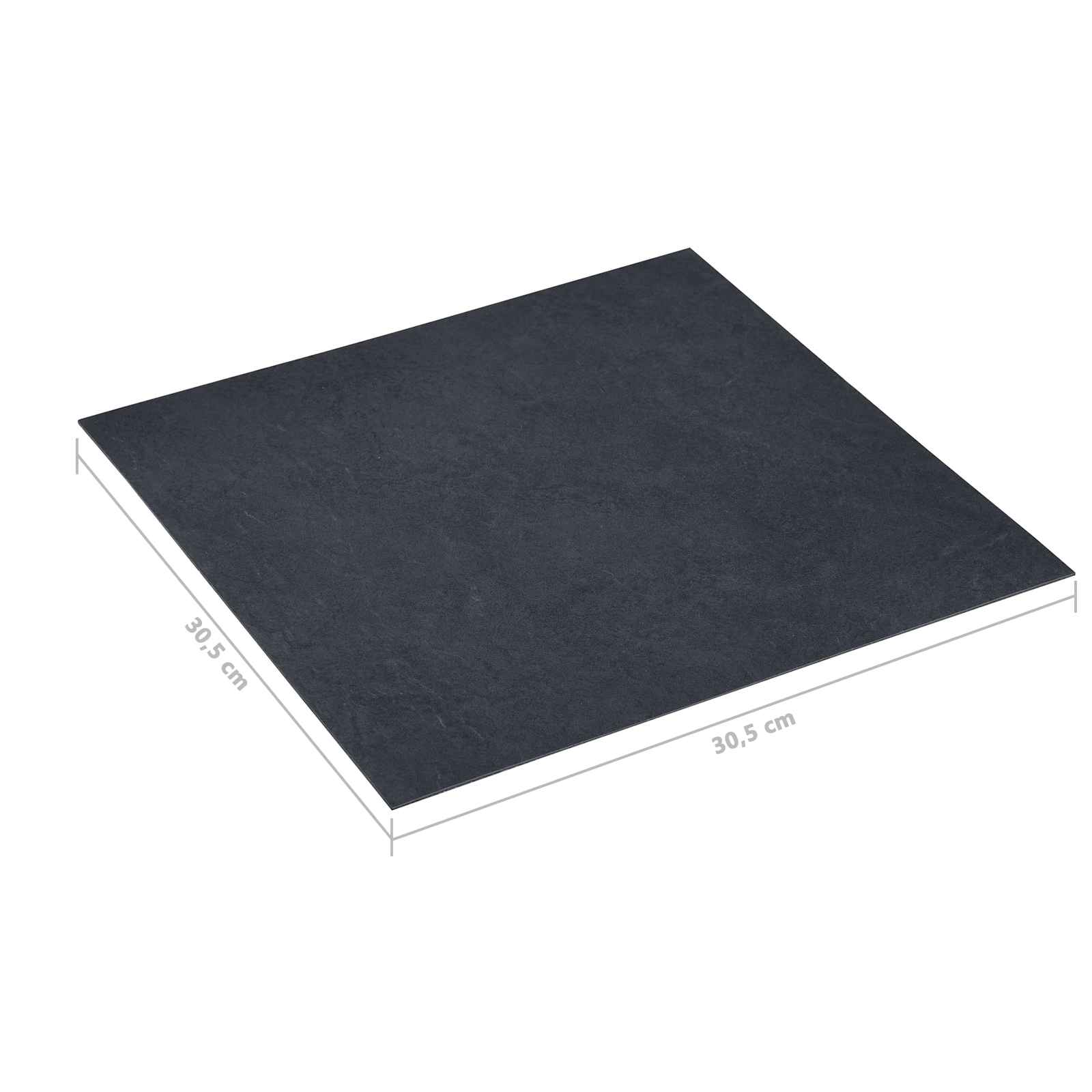 Podne daske 55 pcs Crna 5,11 m² PVC
