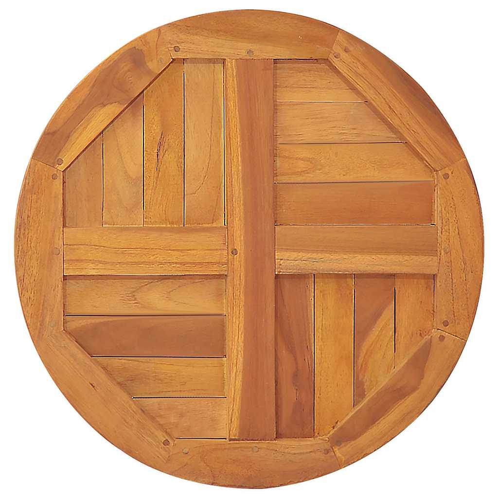 Stolna ploča od masivne tikovine okrugla 2,5 cm 70 cm