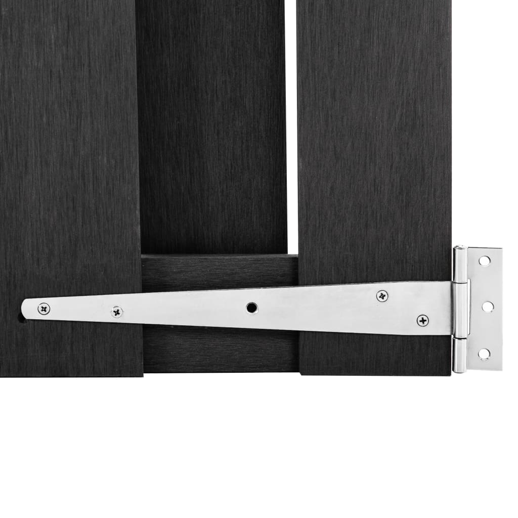 Vrtna vrata od WPC-a 100 x 60 cm siva