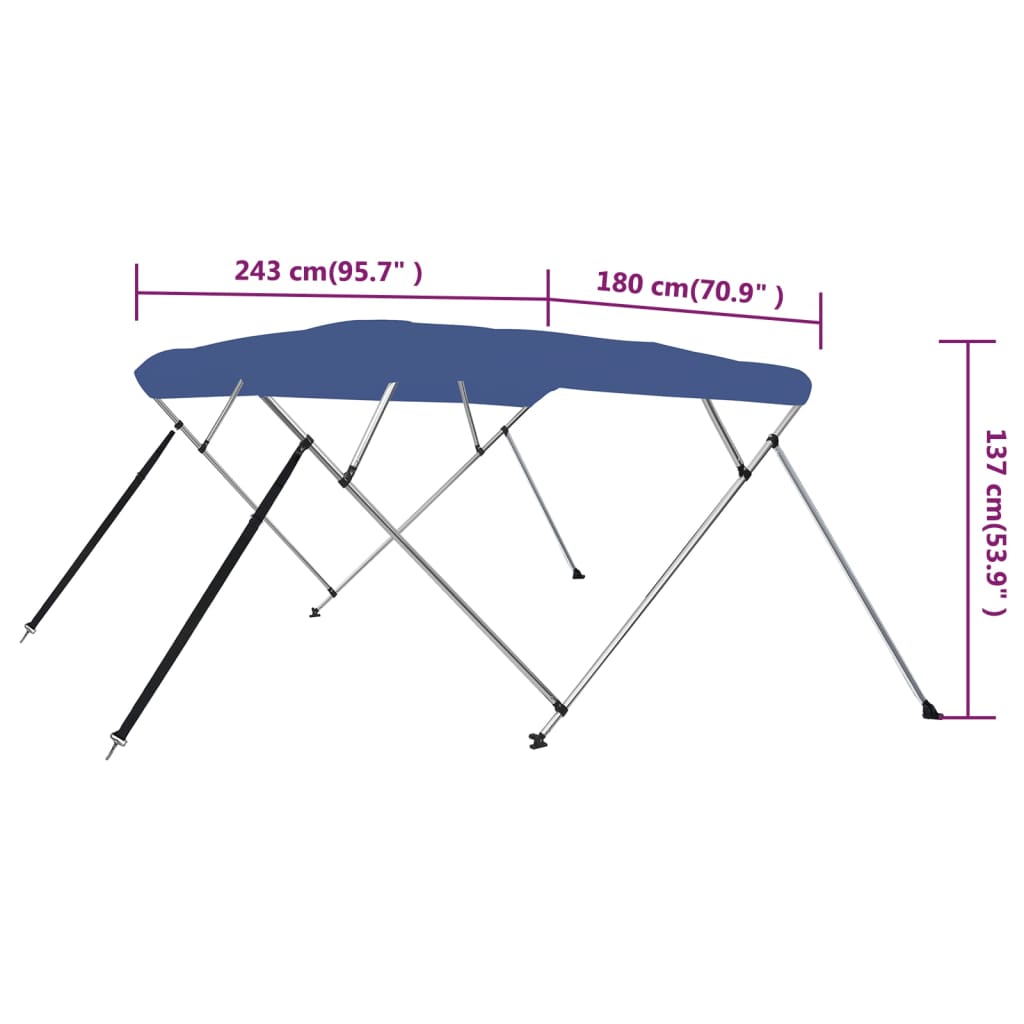 Tenda bimini s 4 luka plava 243 x 180 x 137 cm