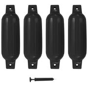 Bokobrani za brod 4 kom crni 41 x 11,5 cm PVC