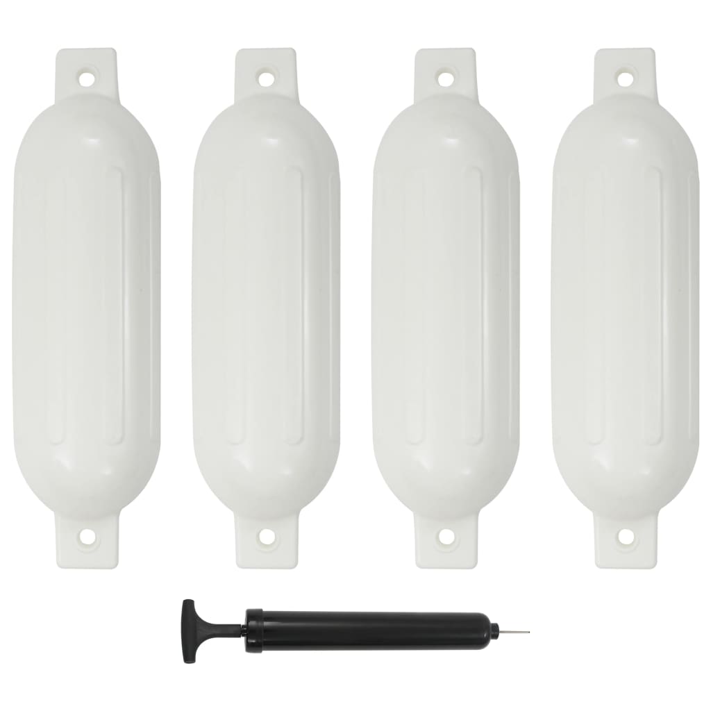 Bokobrani za brod 4 kom bijeli 51 x 14 cm PVC