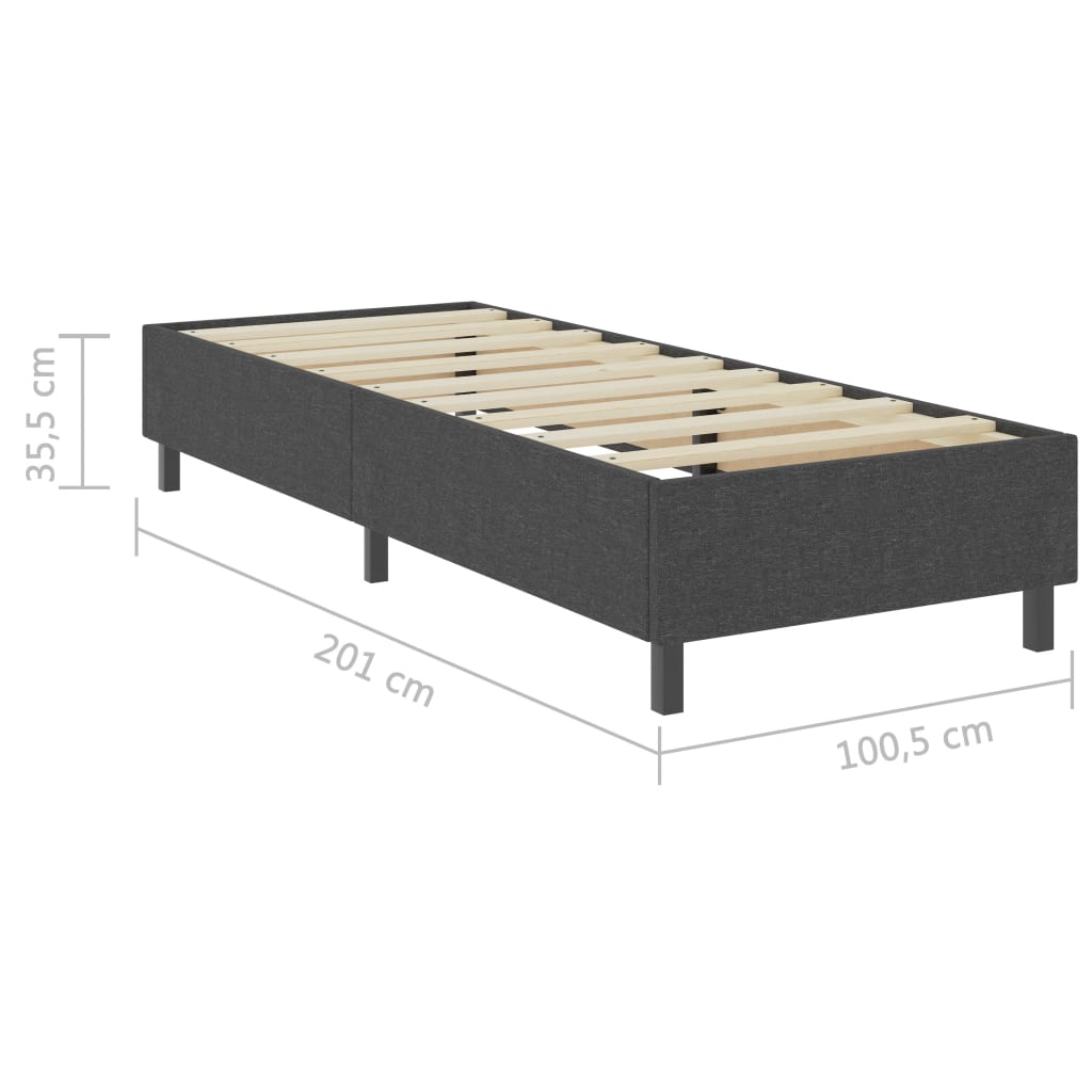 Box spring okvir za krevet od tkanine sivi 100 x 200 cm
