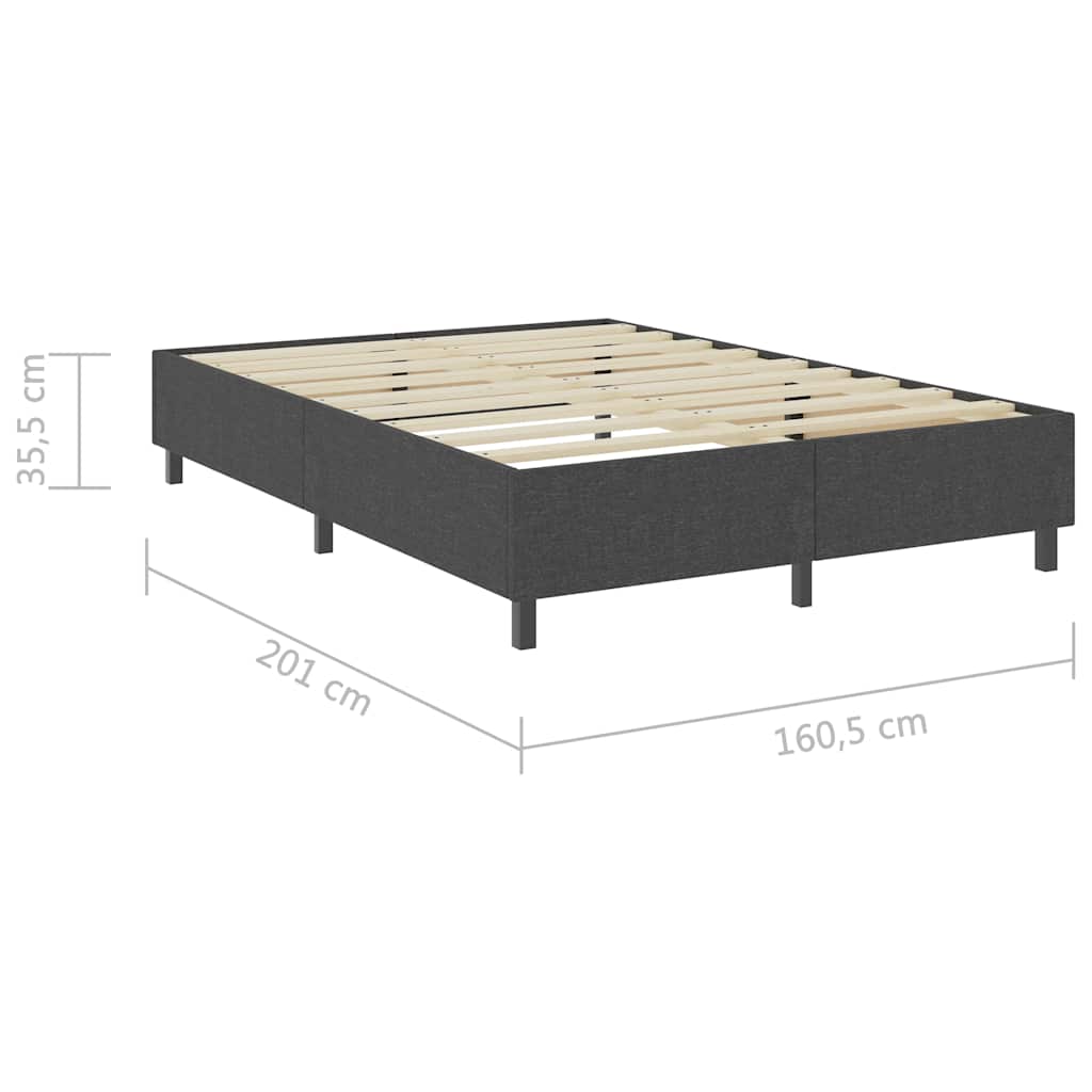 Box spring okvir za krevet od tkanine sivi 160 x 200 cm