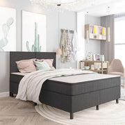 Box spring okvir za krevet od tkanine sivi 180 x 200 cm