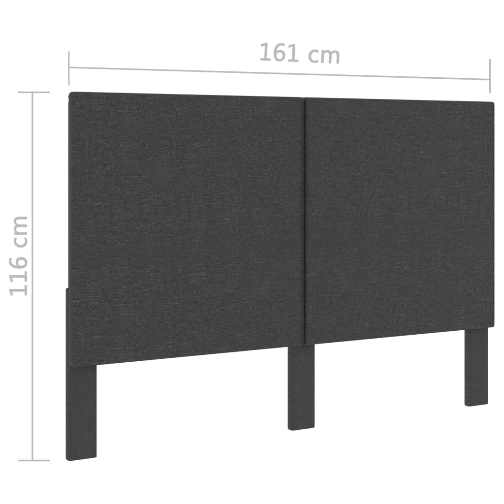 Uzglavlje od tkanine tamnosivo 160 x 200 cm