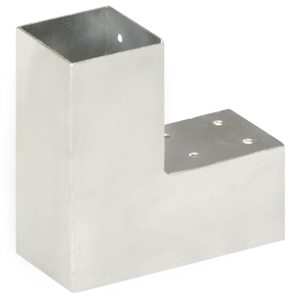 Spojnici za stupove u L-obliku 4 kom pocinčani metal 71 x 71 mm