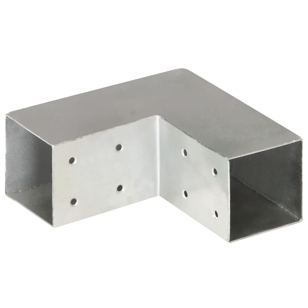 Spojnici za stupove u L-obliku 4 kom pocinčani metal 71 x 71 mm