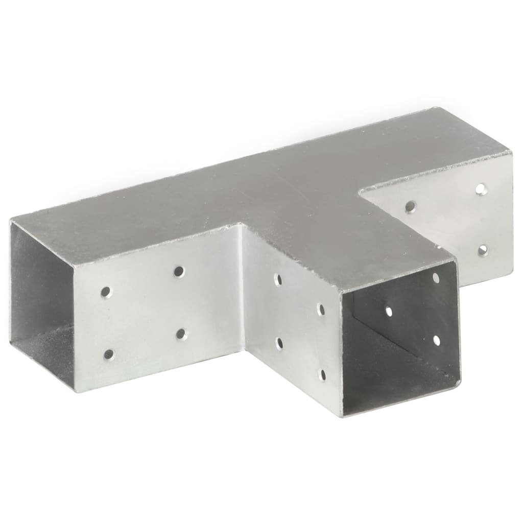 Spojnici za stupove u T-obliku 4 kom pocinčani metal 71 x 71 mm