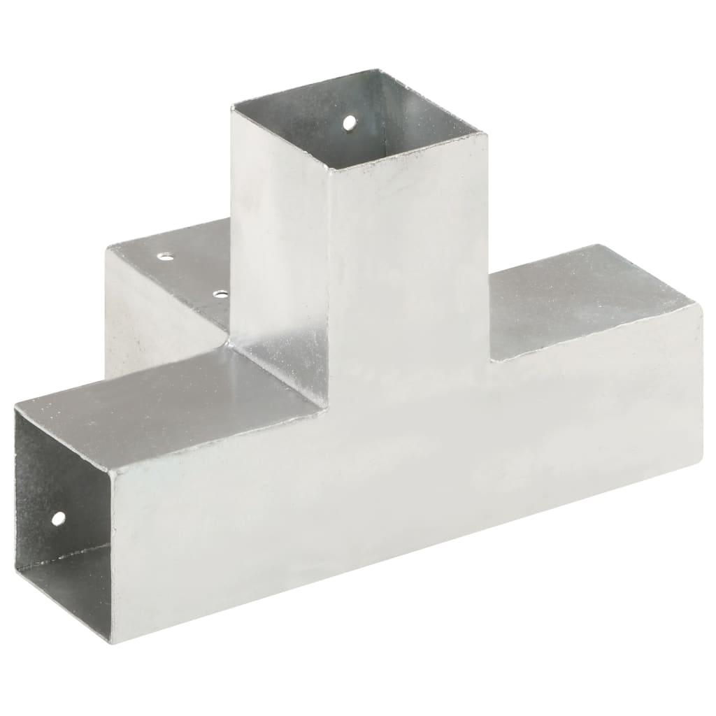 Spojnici za stupove u X-obliku 4 kom pocinčani metal 71 x 71 mm