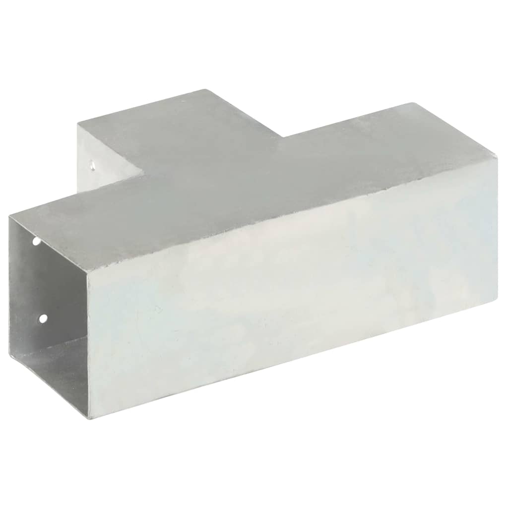Spojnici za stupove u T-obliku 4 kom pocinčani metal 101x101 mm