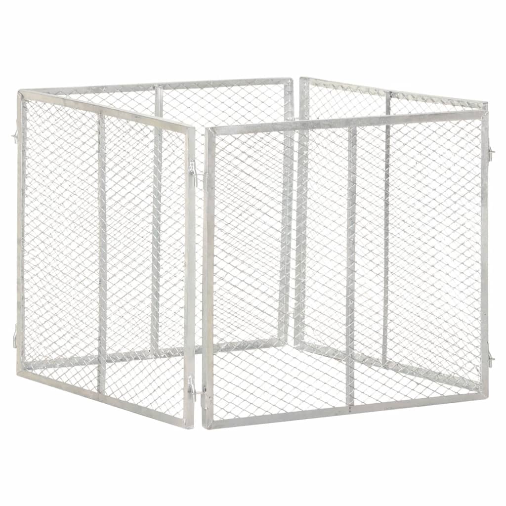 Vrtna posuda za kompost 85 x 85 x 70 cm od pocinčanog željeza